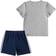 Adidas Infants Cotton Graphic Tee & Shorts Set - Medium Grey