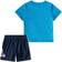 Adidas Infants Cotton Graphic Tee & Shorts Set - Blue Rush