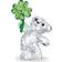 Swarovski Kris Bear Lucky Charm Green/Transparent Figurine 2.2"