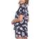 White Mark Short Sleeve 2-Piece Floral Pajama Set - Blue