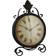 Brown Metal Rustic Clock Table Clock 11"