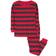 Leveret Red Striped Cotton Pajamas - Red Black