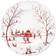 Juliska Country Estate Winter Dessert Plate 9"