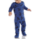 Leveret Footed Halloween Pajamas - Royal Blue Skull