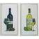 Litton Lane Red Wine and White Wine Framed Art 17x33"