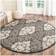 Safavieh Dorchester Damask Beige, Black 63x91"