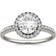 Charles & Colvard Moissanite Halo Ring - White Gold/Diamonds
