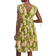 Rebecca Taylor Floral Print Tiered Mesh Dress - Wild Peony Green Combo