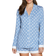 Cosabella Printed Long Sleeve Top And Boxer - Diamond Blue/White