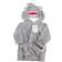 Hudson Soft Plush Animal Face Bathrobe - Grey Shark