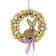 National Tree Company Egg Wreath With Bunny Center Multicolor Easter Decoration 15.7"