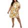 Marée Pour Toi Floral Print Ruffled Dress - Mustard