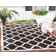 Safavieh Courtyard Evie Beige, Black 27x79"