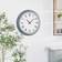 Ridge Road Decor Farmhouse Round Beaded Wall Clock in White Wall Clock 23"