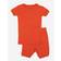 Leveret Toddler Unisex Solid Color Short Pajama Set - Orange