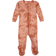 Leveret Baby Footed Mix Dye Cotton Pajamas - Peach Mix Tie Dye