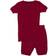 Leveret Kid's Short Sleeve Neutral Solid Color Pajamas - Maroon (32177962352714)