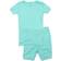 Leveret Kid's Short Sleeve Classic Solid Color Pajamas - Aqua (32238303510602)