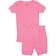 Leveret Kid's Short Sleeve Classic Solid Color Pajamas - Light Pink (32177957732426)