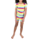 Leveret Short Sleeve Rainbow Cotton Pajamas - Girlstripes