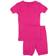 Leveret Kid's Short Sleeve Classic Solid Color Pajamas - Hot Pink (32177957503050)