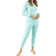 Leveret Women's Classic Pajamas - Aqua