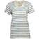 Blue Mountain Women's Short Sleeve V-Neck T-shirt - Campanula Blue Stripe