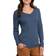 Dickies Women's Henley Long Sleeve Shirt - Dark Denim Blue