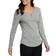 Dickies Women's Henley Long Sleeve Shirt - Graphite Grey