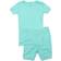 Leveret Kid's Solid Pajama Set 2-piece - Aqua