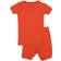 Leveret Kid's Solid Pajama Set 2-piece - Orange