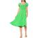 Alexia Admor ​Ali Smocked Puff Sleeve Fit-&-Flare Dress - Green