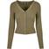 Urban Classics Ladies Short Rib Knit Cardigan - Khaki