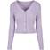 Urban Classics Ladies Short Rib Knit Cardigan - Lilac