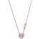 Michael Kors Crystal Heart Pendant Necklace - Rose Gold/Pink