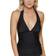 Tommy Hilfiger Ruched Halter Tankini Top - Black