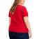 Tommy Hilfiger V-Neck Flag T-shirt Plus Size - Scarlet