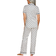 Cosabella Printed Short Sleeve Top And Pant Pajama Set - Diamond White/Navy