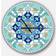 Design Art Gorgeous Blue Morroccan Tile Wall Clock 23"