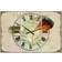 Design Art Colorful Elegant Feather on Old Style Newspaper 4 Multipanel Wall Clock Wall Clock 36"