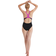 Speedo Plastisol Laneback Swimsuit - Black/Neon Orchid