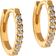 ENAMEL Copenhagen Petite Flora Hoops 8mm - Gold/Transparent