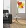 Empire Art Direct Orange Yellow Parrot Tulip on White Frameless Free Floating Tempered Glass Panel Graphic Wall Art Wall Decor 32x48"