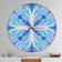 Design Art Symmetrical Light Blue Pattern Oversized Modern Wall CLock Wall Clock 23"