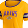 Fanatics Los Angeles Lakers Block Party Striped Sleeve T-Shirt W