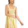 Tommy Hilfiger Women's Plaid Tiered Sleeveless Dress - Yellow/White