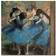 Edgar Degas 'Dancers in Blue 1890 Huge Canvas Art Wall Decor 35x35"