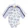 Hudson Cotton Long-Sleeve Bodysuits 5-pack - Blue Toile (10118764)