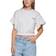 DKNY Cropped Flutter-Sleeve T-shirt - Beach Melange