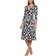 Tommy Hilfiger Floral-Print Midi Dress - Sky Captain/Ballerina Pink